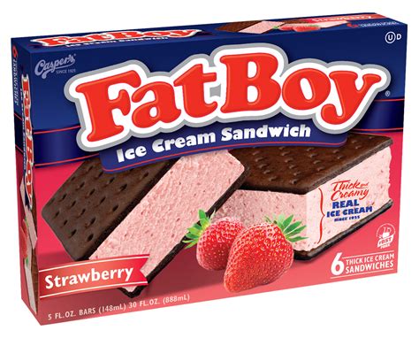 FatBoy Ice Cream | FatBoy® Strawberry Ice Cream Sandwich