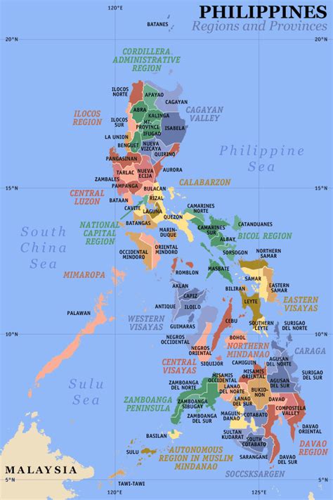 Philippines Regions And Provinces | Regions of the philippines, Philippines travel, Philippine map