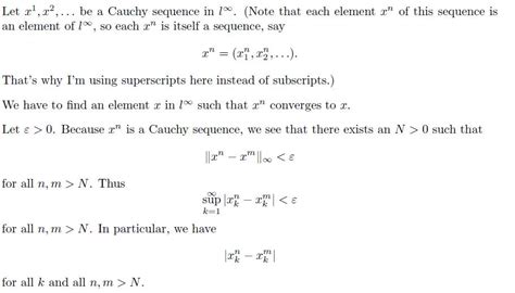 functional analysis - About completeness of $l^{\infty}$ with respect to sup norm - Mathematics ...