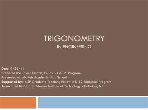 PPT - Trigonometry In engineering PowerPoint Presentation, free download - ID:2984697