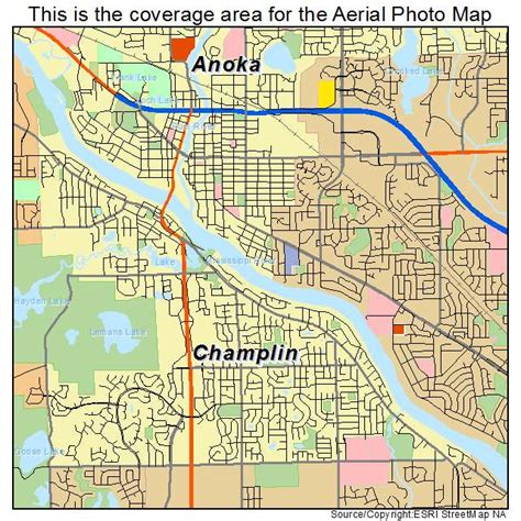 Aerial Photography Map of Champlin, MN Minnesota