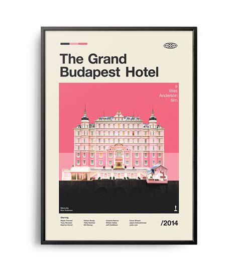 Mid-century modern The Grand Budapest Hotel movie poster - Weekend Poster