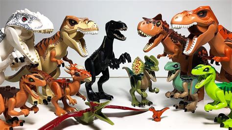 Lego Jurassic World Dinosaurs Velociraptor T Rex Indoraptor Raptor ...