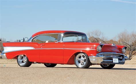 57 Chevy Wallpaper | Red 57, 57 chevy, cars, chevrolet, chevy, classic car, hot rod, muscle ...