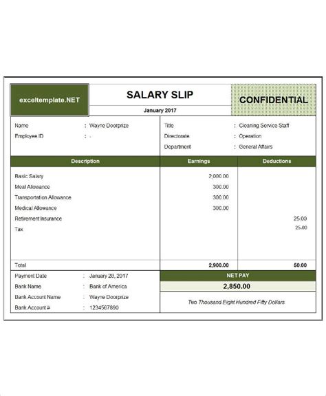 Salary Slip - 10+ Examples, Format, Pdf