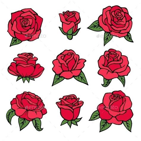 Illustrations of Roses | Roses drawing, Rose illustration, Red rose drawing