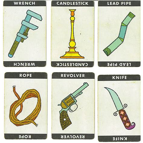 Clue weapon cards | Flickr - Photo Sharing!