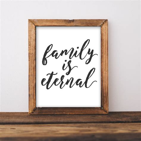 Family Printable Wall Art, Family is Eternal, Family Quote Printable, Black and White Home Decor ...