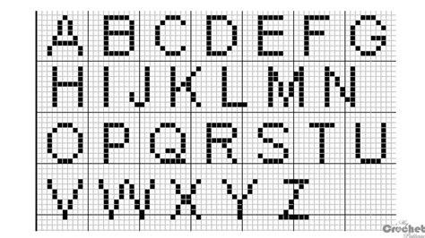 Filet crochet alphabet - MyCrochetPattern