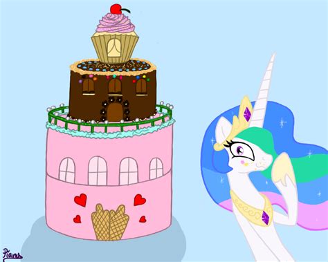 Princess Celestia's Castle of Cake by Elana-Louise on DeviantArt