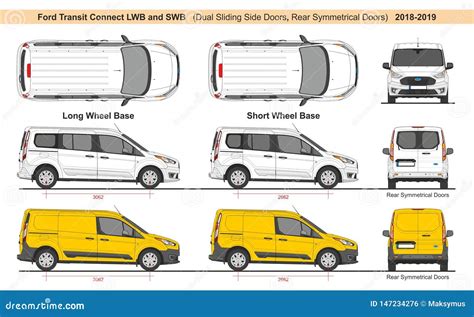 Ford Transit Connect LWB and SWB 2018 Editorial Photo - Illustration of white, transit: 147234276