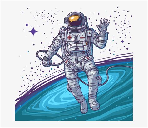 Galaxy Astronaut Sky Boy Stars Floating Ftestickers - Astronaut Drawing ...