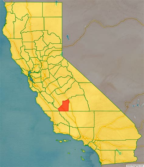 Map of Kings County, California