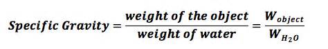 What Is Specific Gravity Definition Formula