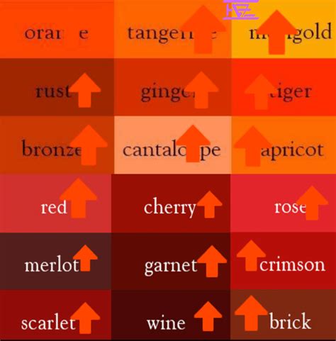 Here are different shades of Orange and Red with the symbol embedded in ...