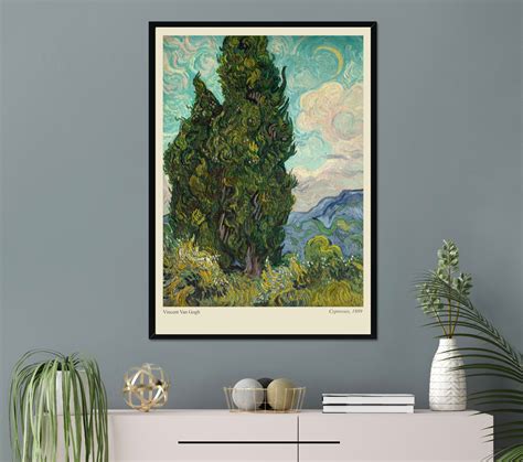 Vincent Van Gogh Cypresses 1889 Van Gogh Art Print - Etsy