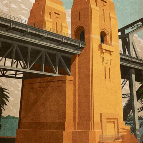 Sydney Harbour Bridge. Sydney Icon. Australian Art Deco - Etsy