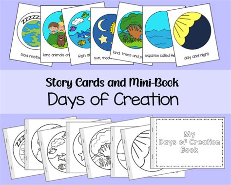 Days of Creation Story Cards & Book - Creative Bible Printables's Ko-fi ...