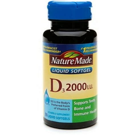 2 Pack - Nature Made Vitamin D3 2000 IU Liquid Softgels 90 ea - Walmart ...