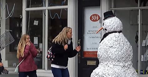 This Freaky The Scary Snowman Prank Is Totally Hilarious! | ThatViralFeed