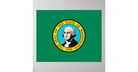 Washington State Flag Design Poster | Zazzle