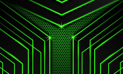Abstract dark green Futuristic Gaming Background with hexagon pattern,dark green geometric ...