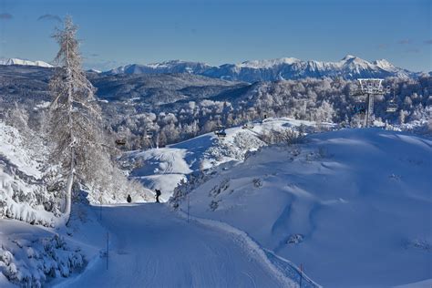 Skiing and Snowboarding Options In The Lake Bled Area In Slovenia