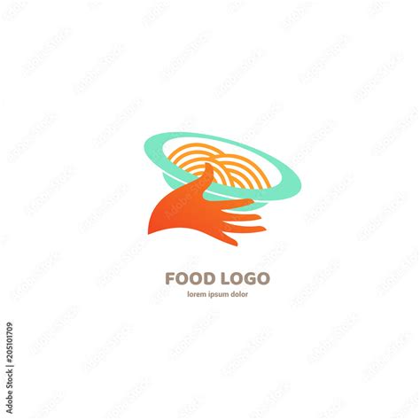 Vector stock logo, abstract pasta vector template. Stock Vector | Adobe Stock