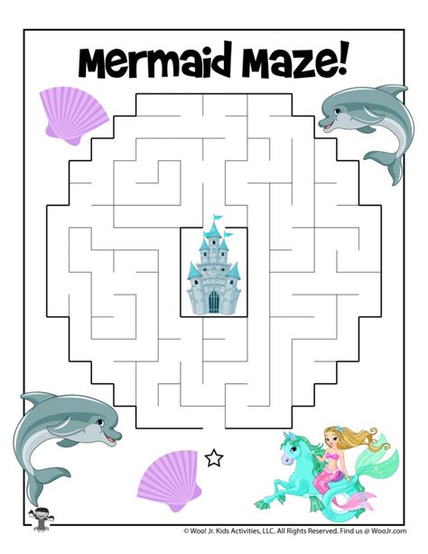 Mermaid Activity Pages for Kids | Woo! Jr. Kids Activities : Children's ...