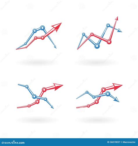 Business graph icons set stock vector. Illustration of elements - 36019837