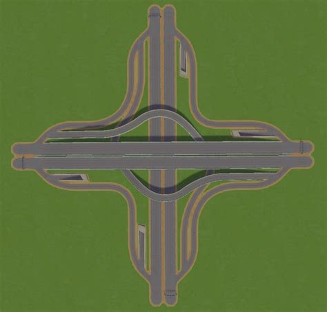 Compact 4-Way Interchange - Cities: Skylines - Simtropolis