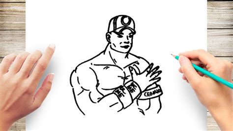 How to Draw WWE John Cena - YouTube