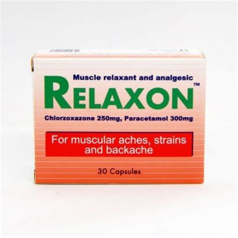 Buy Relaxon Muscle Relaxant & Analgesic 30 Capsules - delivered by Pharmazone Pharmacy - within ...