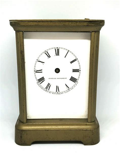 Antique 1907 Waterbury Clock Co. Carriage Alarm Clock for Parts/Repair ...