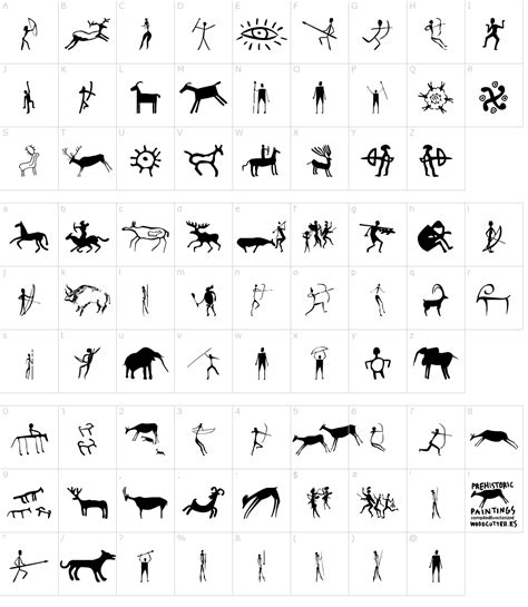 Prehistoric Paintings Font Download