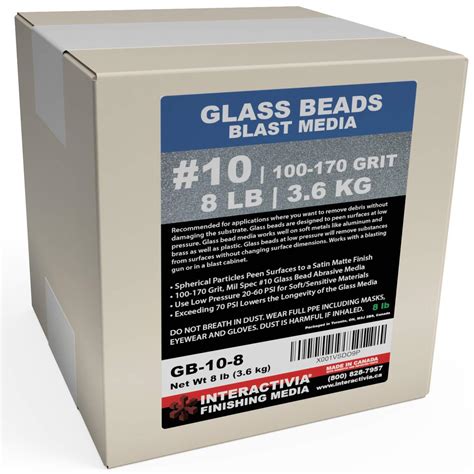 Buy #10 Glass Beads - 8 lb or 3.6 kg - Blasting Abrasive Media (Extra ...