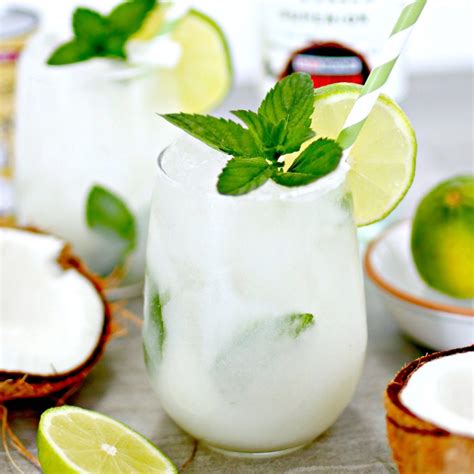 Coconut Mojito Cocktail - Mom 4 Real