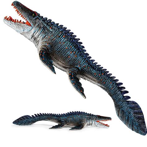 Buy Dinosaur Figure Mosasaurus Toy with Movable Jaw, Realistic Ancient ...