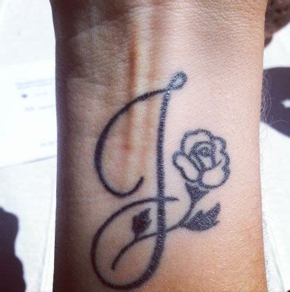 J In Cursive Tattoo / Pin by Melissa Riffell on Tattoo | Pinterest | J ...