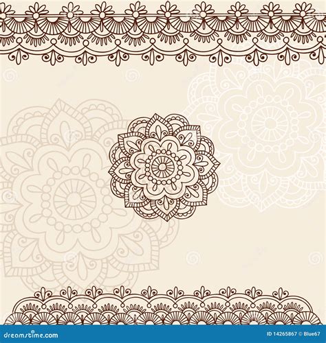 Henna Mehndi Paisley Flowers Vector Tattoo Illustr | CartoonDealer.com #28440656