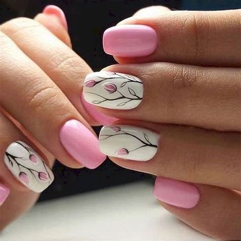 90+ Best Spring Nails 2019 Ideas (22) | Tulip nails, Nails, Floral nails