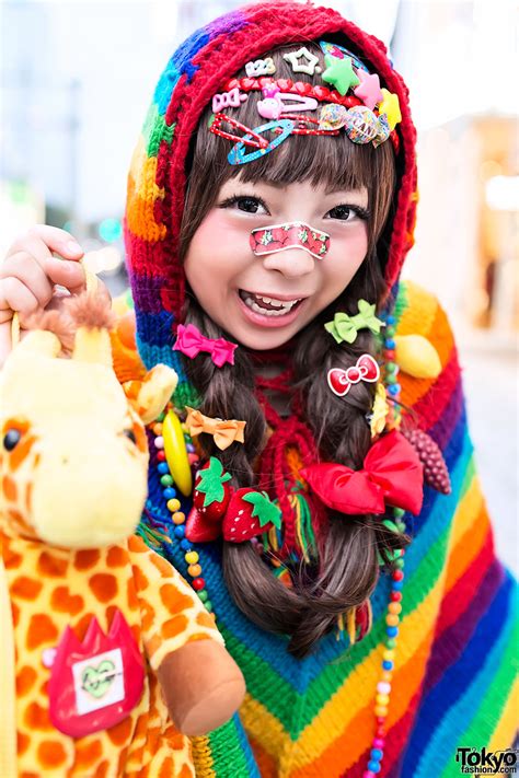 Harajuku Decora w/ Rainbow Fashion, Cute Hair Clips & Giraffe Bag ...