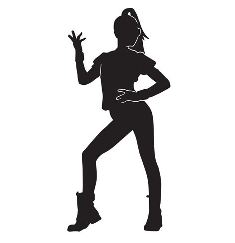 Vector silhouette of a female Hip-hop dancer on a white background. female breakdance 13080716 ...