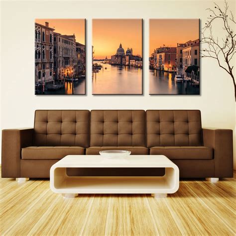 Dawn on Venice 3 Piece Art Set Canvas Photo Wall Art Prints Australia ...