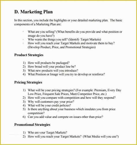 Business Marketing Plan Template Free Of 12 Sample Marketing Business ...