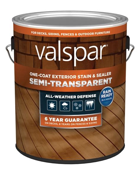 One-Coat Semi-Transparent Stain & Sealer - Valspar® Stain