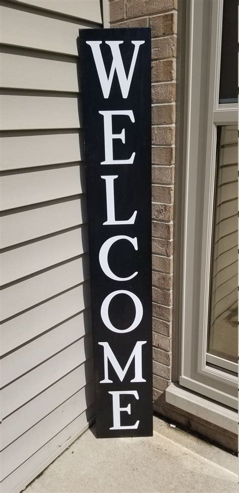 WELCOME Front porch wooden sign front porch sign Welcome | Etsy Diy Front Porch, Front Porch ...