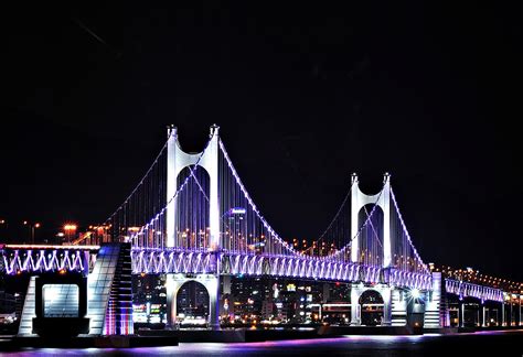 Busan night market traveling story: Gwangan Bridge(official name) or ...