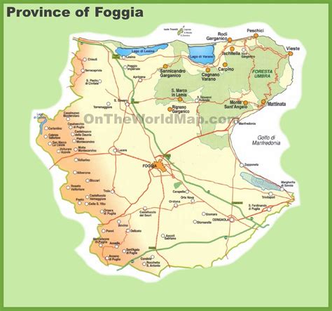 Province of Foggia map