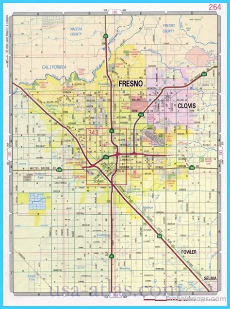 Map of Fresno California - TravelsMaps.Com